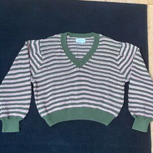Sachin & Babi green and pink striped knit